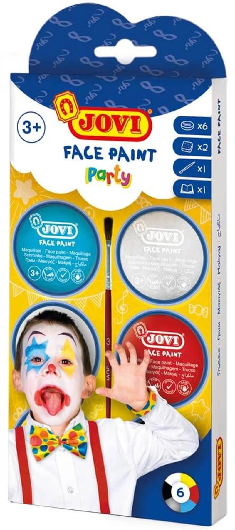 JOVI 174P KREM YÜZ BOYASI EĞLENCE FIRÇA + SÜNGER