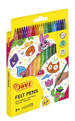 JOVI 1624 YIKANABİLİR KEÇELİ KALEM (3MM UÇ) - 24 RENK