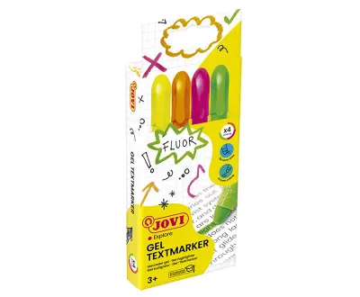 JOVI 1810 JEL STİK FOSFORLU KALEM 4 RENK - BLİSTER