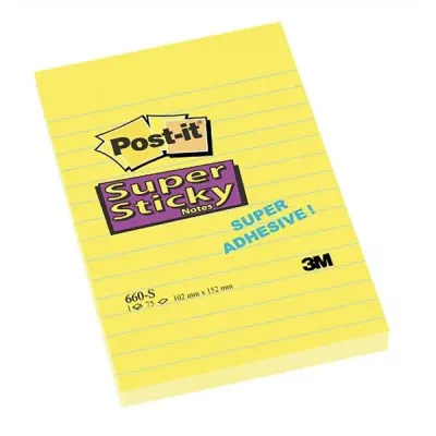 3M 660S POSTİT ULTRA SARI 102X152 ÇİZGİLİ 90 YP (Best)