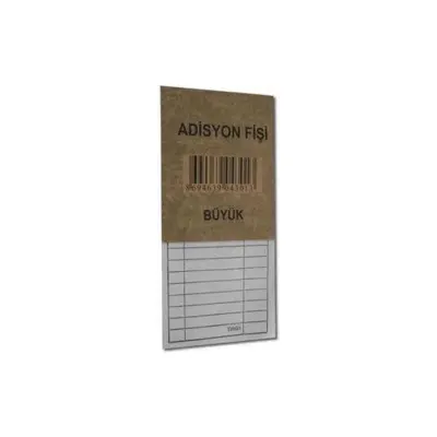 ADİSYON FİŞİ BÜYÜK DÜZİNE (Best)