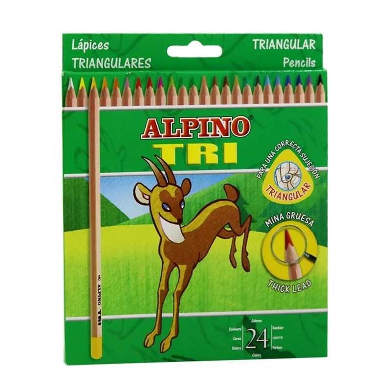 ALPINO TRI 24 RENK UZUN KURU BOYA KALEMİ AL-129 (Best)