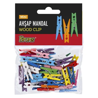 BRONS AHŞAP MANDAL RENKLİ MİNİ BR-908 (Best)