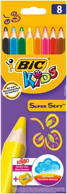 BIC KURUBOYA+KALEMTRAŞ SÜPERSOFT 8 Lİ 895921