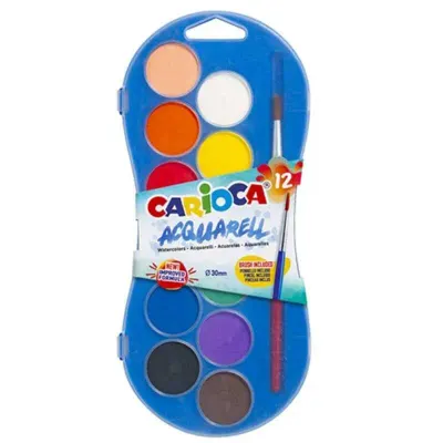 CARIOCA 12 RENK SULU BOYA 30 MM 42404 (Best)