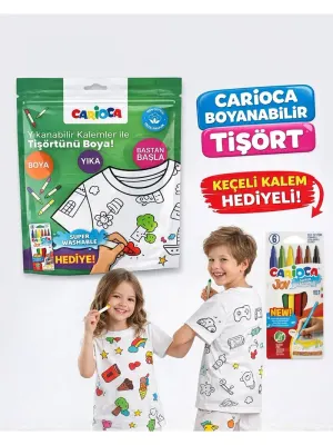 CARIOCA BOYANABİLİR TİŞÖRT-KEÇELİ 4-5 YAŞ KALEM HEDİYELİ LN-80006 (Best)