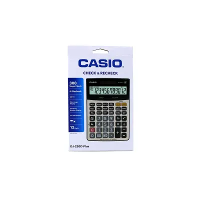 CASIO DJ-220 D MASA ÜSTÜ HESAP MAKİNESİ 12 HANE (Best)