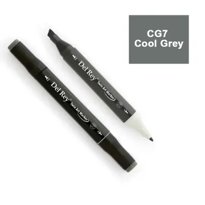 DEL REY TWIN MARKER CG7 COOL GREY ÇİFT UÇLU GRAFİK KALEMİ MN-DRCG7