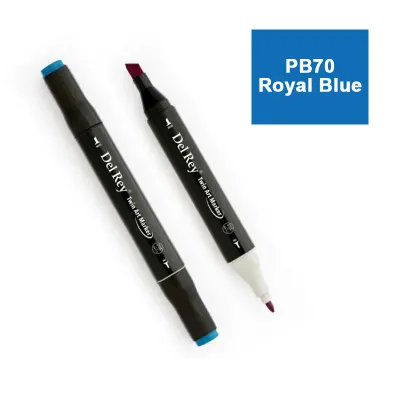 DEL REY TWIN MARKER PB70 ROYAL BLUE ÇİFT UÇLU GRAFİK KALEMİ MN-DR070