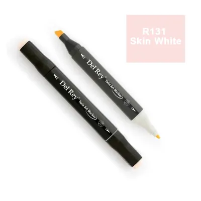 DEL REY TWIN MARKER R131 SKİN WHİTE ÇİFT UÇLU GRAFİK KALEMİ MN-DR131