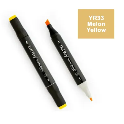 DEL REY TWIN MARKER YR33 MELON YELLOW ÇİFT UÇLU GRAFİK KALEMİ MN-DR033