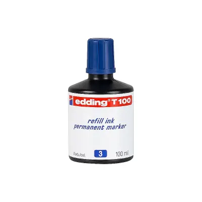 EDDİNG T100 MAVİ PERMANENT MÜREKKEP 100ML (Best)