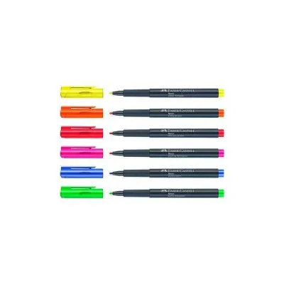 FABER METALİK MARKER NEON RENK 6 LI 401608060 (Best)