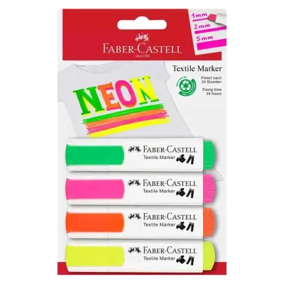 FABER TEKSTİL MARKÖRÜ NEON 4 LÜ 401595910 (Best)