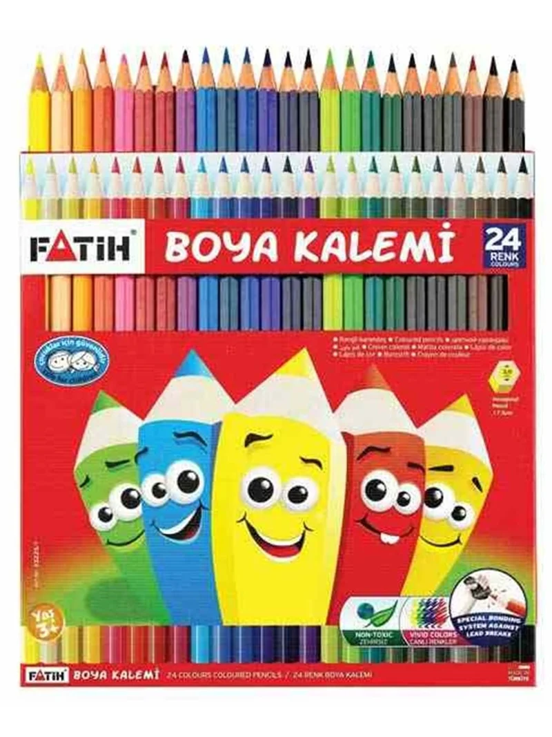 FATİH 24 RENK TAM BOY KURU BOYA 33225 (Best)