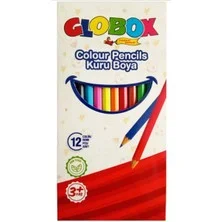 GLOBOX 3673 6 RENK KISA KURU BOYA KALEMİ (Best)