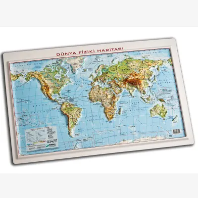 GÜRBÜZ 26100 KABARTMA DÜNYA FİZİKİ 35x50 (Best)
