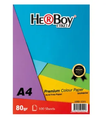 HERBOY A4 FOTOKOPİ KAĞIDI 10 RENK 100 LÜ KARIŞIK HRB-3201 (Best)