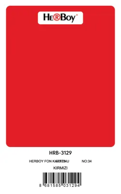 HERBOY FON KARTONU 50x70 KIRMIZI NO:34 160 GR 100 LÜ HRB-3129 (Best)