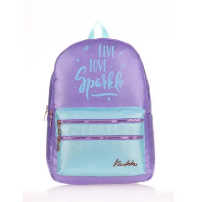 KAUKKO K1571 SPARKLE SIRT ÇANTASI DUBLE KOYU LİLA (Best)