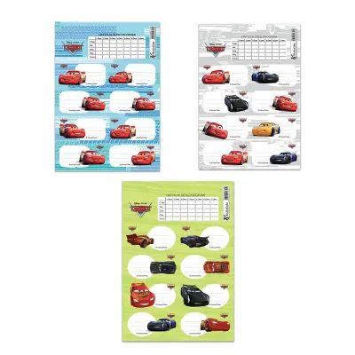 KESKİN CARS 3 LÜ DERS PROGRAMLI ETİKET 220130-33 (Best)