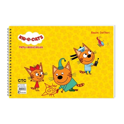 KESKİN TATLI KEDİCİKLER 17x25 RESİM DEFTERİ 15 YP 300115-80 (Best)