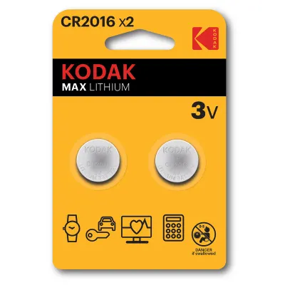KODAK 30417663 CR2016 ULTRA LİTYUM PARA PİL 2 Lİ BLİSTER 344735 (Best)