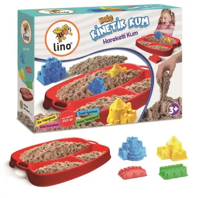 LINO KİNETİK KUM SETİ KALE TEMALI 350 GR KUM+KÜREK+4 KALIP LN-551 (Best)