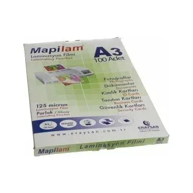 MAPİ A3 LAMİNASYON KAPLAMA 125mic.1021203 (KAMPANYA) (Best)