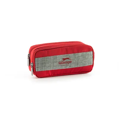 ME 23157 SLAZENGER TRAVELLER GRİ KIRMIZI KALEM ÇANTASI (Best)