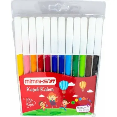 MİMAKS 12 RENK KEÇELİ KALEM FK-8912 (KAMPANYA)