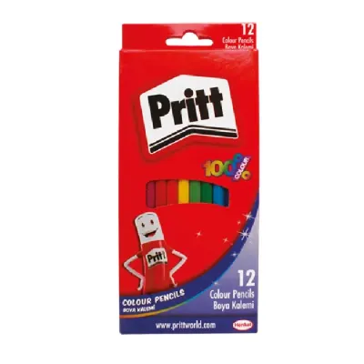 PRİTT 12 RENK KURU BOYA TAM BOY 1219734 (Best)