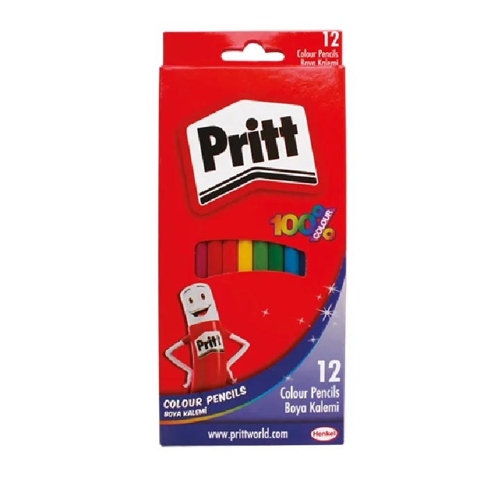 PRİTT 12 RENK KURU BOYA TAM BOY 1219734 (Best)