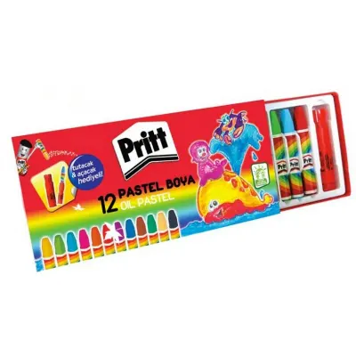 PRİTT 12 RENK PASTEL KARTON KUTU 1048061 (Best)