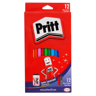 PRİTT 12 RENK SİLİNEBİLİR MUM BOYA 1433960 (Best)
