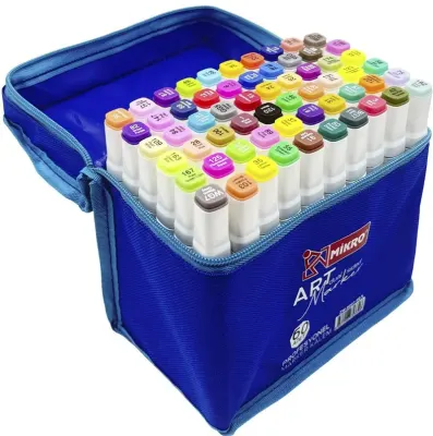 MİKRO PERMANENT MARKER ZW8001-60S ART ÇİFT TARAFLI ÇANTALI 60 LI