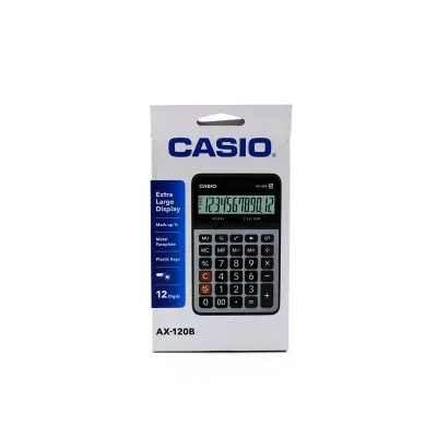 CASIO AX-120 B/S  HESAP MAKİNESİ 12 HANE (Best)