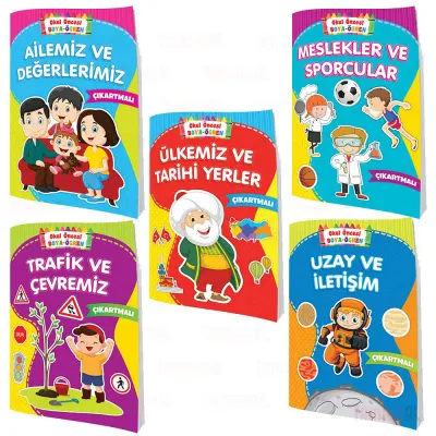 EMA ÇOCUK OKUL ÖNCESİ BOYA VE ÖĞREN KİTABI 1-5 (Best)