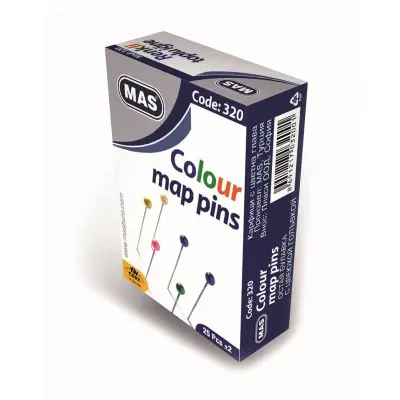 MAS 320 RENKLİ TOPLU İĞNE 32 MM (Best)