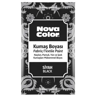 NOVA COLOR TOZ KUMAŞ BOYASI SİYAH 12 GR NC-904 (Best)