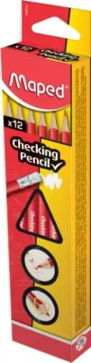 MAPED KIRMIZI KONTROL KALEMİ CORRECTİON PENCİL 12'Lİ 838510