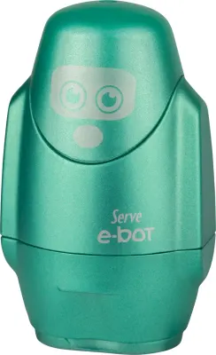 SERVE E-BOT SİLGİLİ KALEMTIRAŞ METALIK YESIL TEKLİ SV-EBOT1MYSL