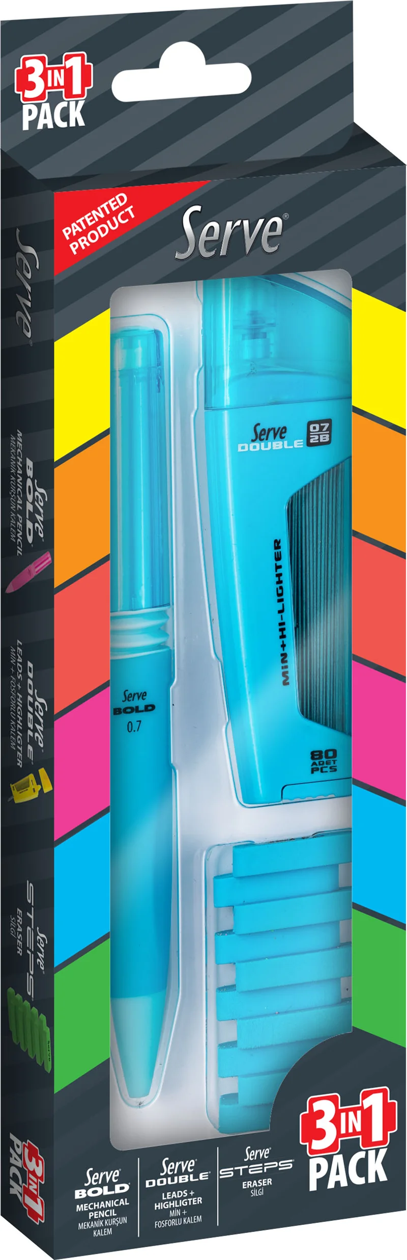 SERVE BOLD & DBL-FOS KLM& STEPS SILGL 07 MAVI 3LU SV-DBSTS073M