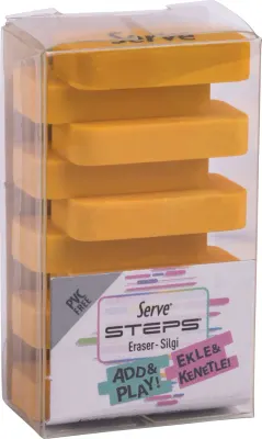 SERVE STEPS SİLGİ PASTEL HARDAL SARISI TEKLİ PET SV-STEPSSGP1HS