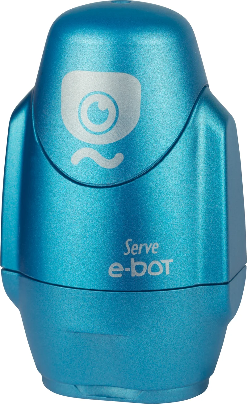 SERVE E-BOT SİLGİLİ KALEMTIRAŞ METALIK MAVI TEKLİ SV-EBOT1MMV