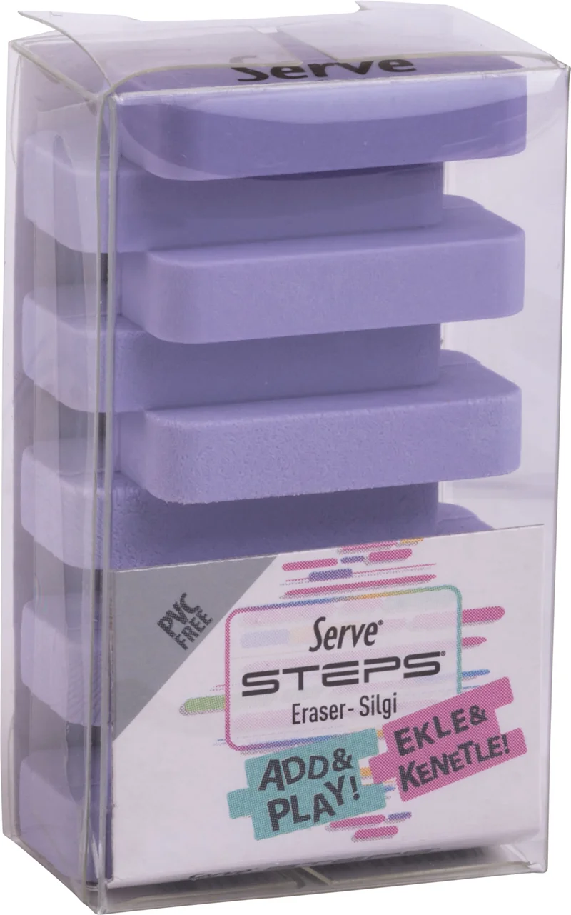 SERVE STEPS SİLGİ PASTEL LAVANTA TEKLİ PET SV-STEPSSGP1LA