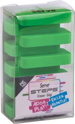 SERVE STEPS SİLGİ FOSFORLU YESIL TEKLİ PET SV-STEPSSGP1FY