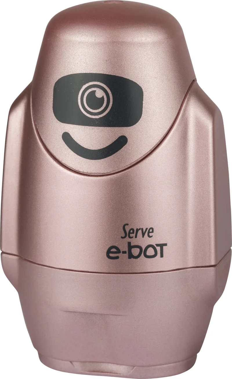 SERVE E-BOT SİLGİLİ KALEMTIRAŞ METALIK ROZE TEKLİ SV-EBOT1MROZE