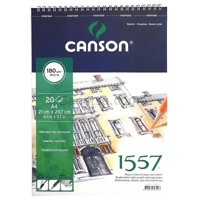 CANSON 1557 A4 SPR. RESİM BLOK 180 GR. 20 yp. 18020A4 (Best)