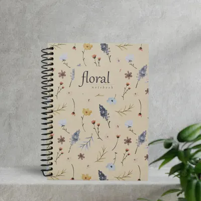 DİLMAN FLOWER 16x22 80 YP ÇİZGİLİ SPİRALLİ DEFTER (Best)